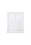 Kääntökippi-ikkuna PVC 2-aukkoinen Valkoinen