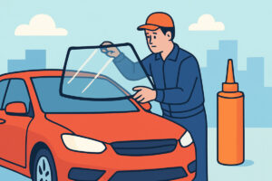 Autonlasin oikea asennusaika ja liiman kovettuminen